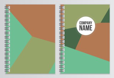 Defter kapağı. Kurumsal kimlik şablonu. İş kırtasiye