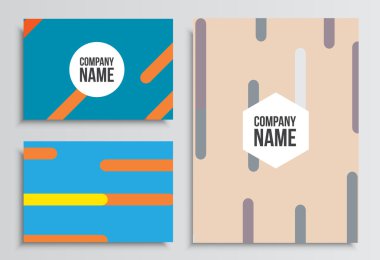 Boş kapak ile kartvizit. Kurumsal kimlik şablonu. Bu