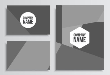 Boş kapak ile kartvizit. Kurumsal kimlik şablonu. Bu