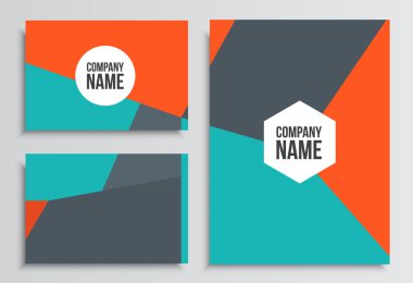 Boş kapak ile kartvizit. Kurumsal kimlik şablonu. Bu