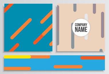 Afişlerin Web Banner ile. Kurumsal kimlik şablonu. İş 