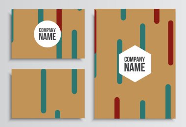 Boş kapak ile kartvizit. Kurumsal kimlik şablonu. Bu