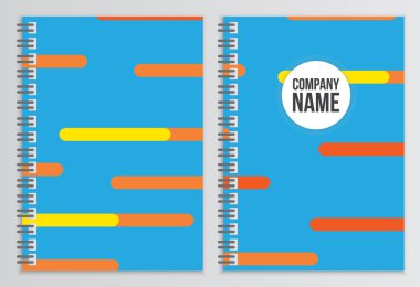 Defter kapağı. Kurumsal kimlik şablonu. İş kırtasiye