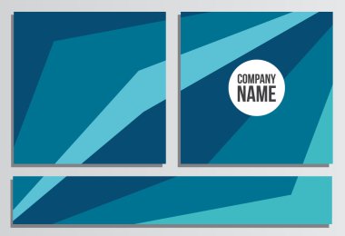 Afişlerin Web Banner ile. Kurumsal kimlik şablonu. İş 