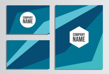 Boş kapak ile kartvizit. Kurumsal kimlik şablonu. Bu