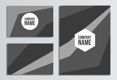 Boş kapak ile kartvizit. Kurumsal kimlik şablonu. Bu