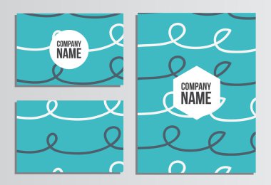 Boş kapak ile kartvizit. Kurumsal kimlik şablonu. Bu