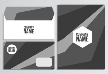 Zarf boş kapak ile. Kurumsal kimlik şablonu. İş