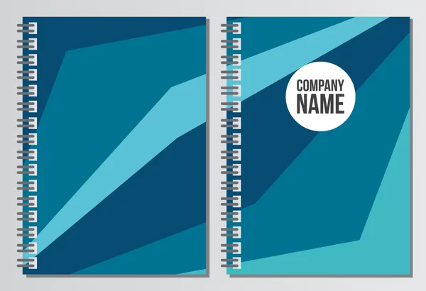 Portada de cuaderno. plantilla de identidad corporativa. Papelería comercial — Vector de stock