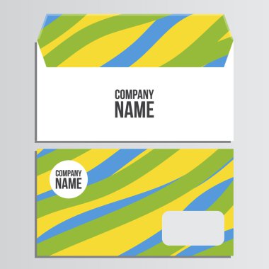 Zarf. Yaz olimpiyat oyunları. Brezilya'nın renkleri. Kurumsal ide