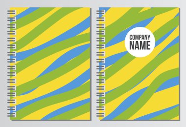 Not defteri kapağı. Yaz olimpiyat oyunları. Brezilya'nın renkleri. Corporat