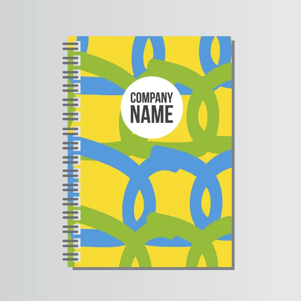 Cuaderno de notas. Juegos olímpicos de verano. Colores de Brasil. Identidad corporativa — Vector de stock