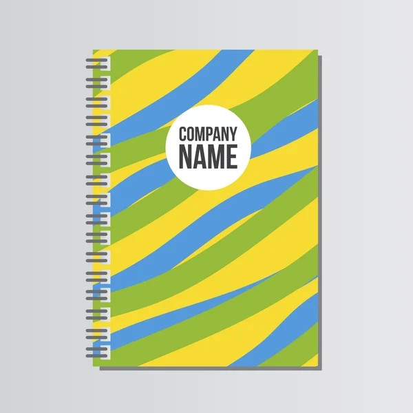 Cuaderno de notas. Juegos olímpicos de verano. Colores de Brasil. Identidad corporativa — Vector de stock