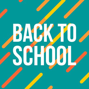 Metin ile okul poster geri