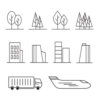 Ulaşım ve şehir trafik Infographics öğeleri