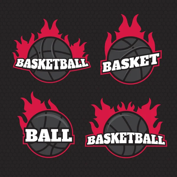 Professional logo for basketball game — Stock Vector