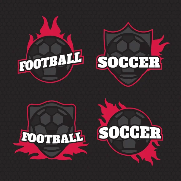 Футбольний логотип або значок футбольного клубу Векторний набір — стоковий вектор