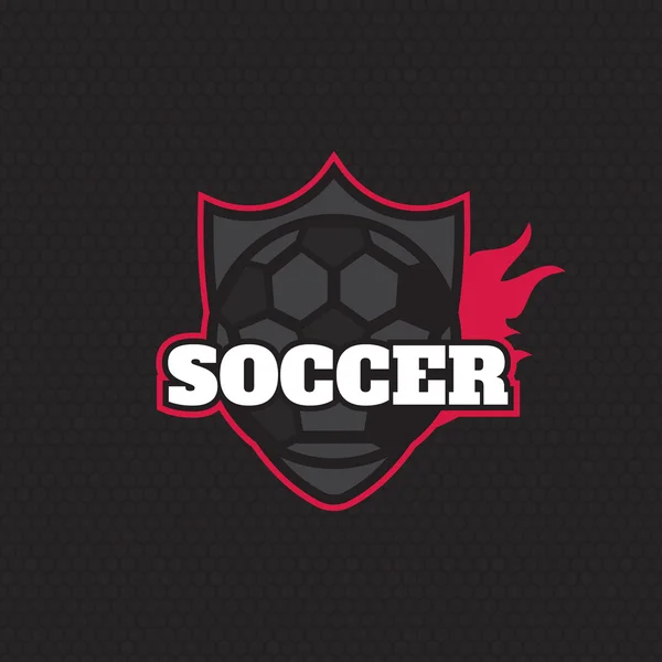 Diseño del logotipo del fútbol, vector del equipo de fútbol — Archivo Imágenes Vectoriales