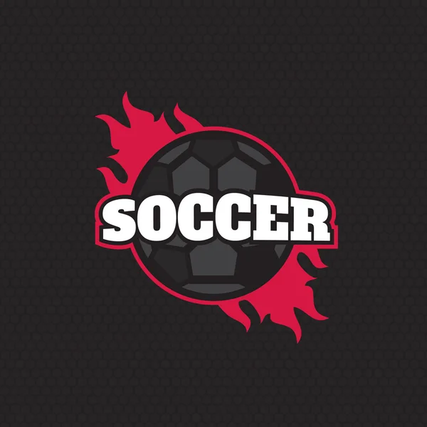 Векторний логотип футбольної ліги з м'ячем — стоковий вектор