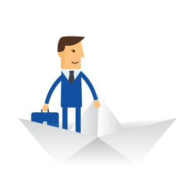 İş çözümü. İşadamı kavramı illüstrasyon eps 10