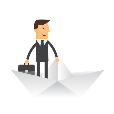 İş çözümü. İşadamı kavramı illüstrasyon eps 10