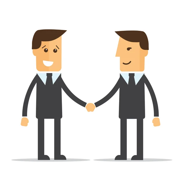 Businessmen shaking hands. Vector illustration — Stock Vector