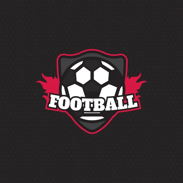 Soccer Football Badge Logo Design Template — Stock Vector