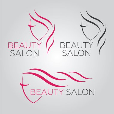Güzel kadın vektör logo şablonu Kuaför Salonu, güzellik, kozmetik prosedürler için