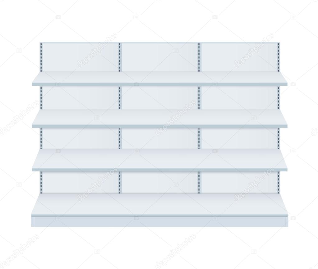 Download Shop shelves vector mockup — Stock Vector © myub #122393678