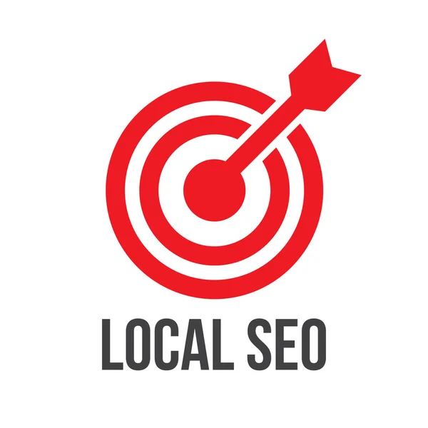 Ilustración de vector de concepto de objetivo SEO LOCAL — Archivo Imágenes Vectoriales