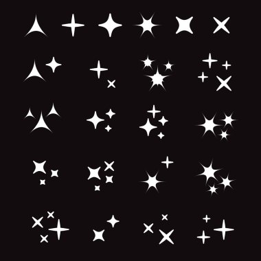 Vektör Icon set parıldıyor