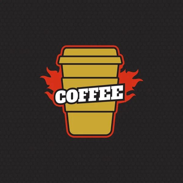 Элемент дизайна логотипа кофейни в старинном стиле — стоковый вектор