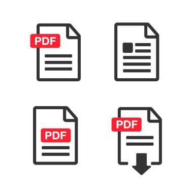 PDF dosya indirme simgesi. Belge metni, sembol web biçimi bilgisi