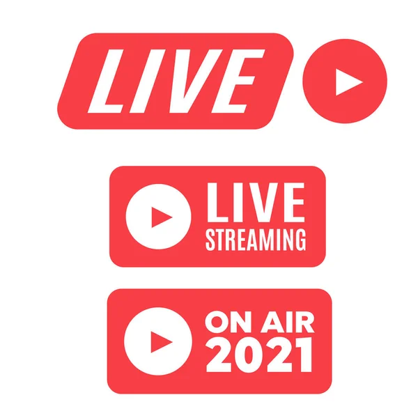 Panneau Aérien Icône Live Streaming Signe Vectoriel Streaming — Image vectorielle