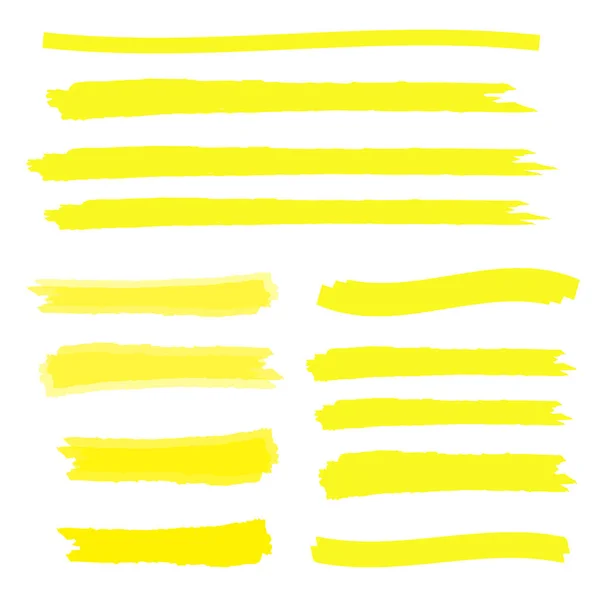Markierungen Gelbe Markierung Textauswahlvektor — Stockvektor