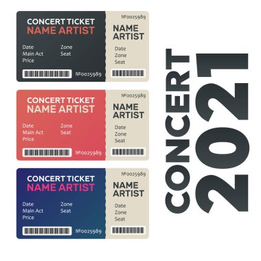 Bilet konser davetiyesi, gösteri. Müzik, Dans, Canlı Konser biletleri şablonları