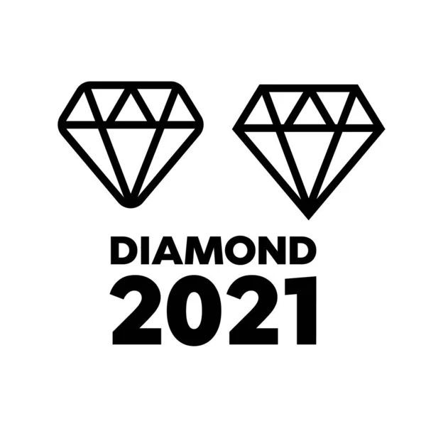 Набір Діамантових Піктограм Діамантовий Знак Набір Блискуча Векторна Іконка — стоковий вектор