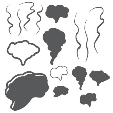 Duman ve buhar kokusu. El yapımı karalama dumanı, bulutlar ve sis 