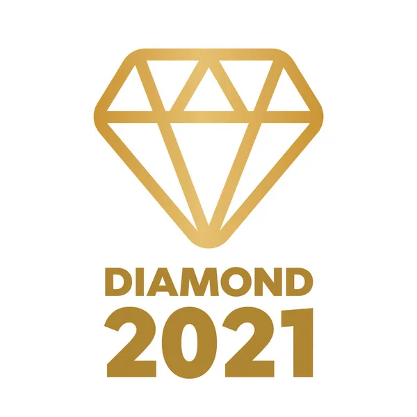 Geometrie Logo Van Diamantlijn Briljante Vectoricoon — Stockvector
