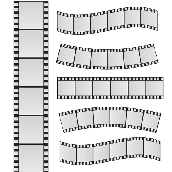 Slide Film Frame Set Filmhaspel Rol Vector — Stockvector