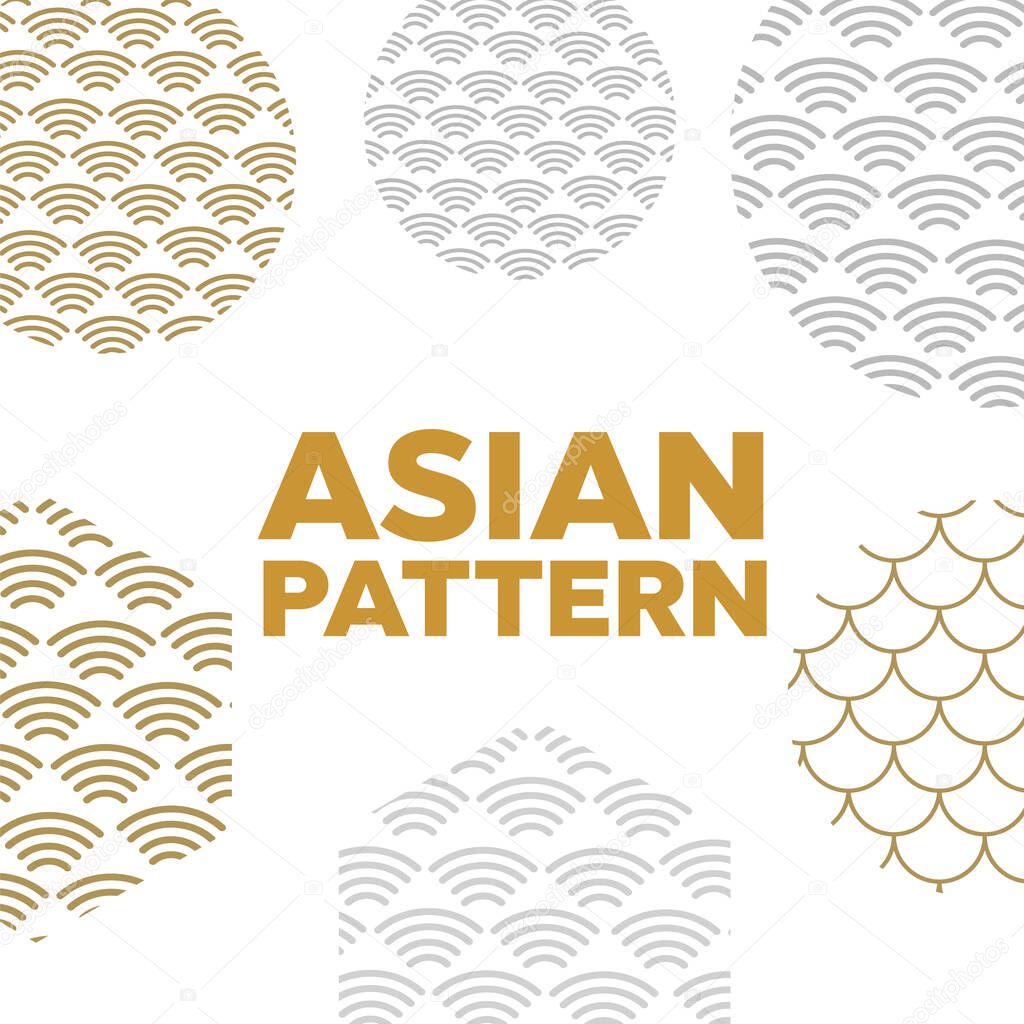 Wave Seamless Pattern. Sea japan pattern vector