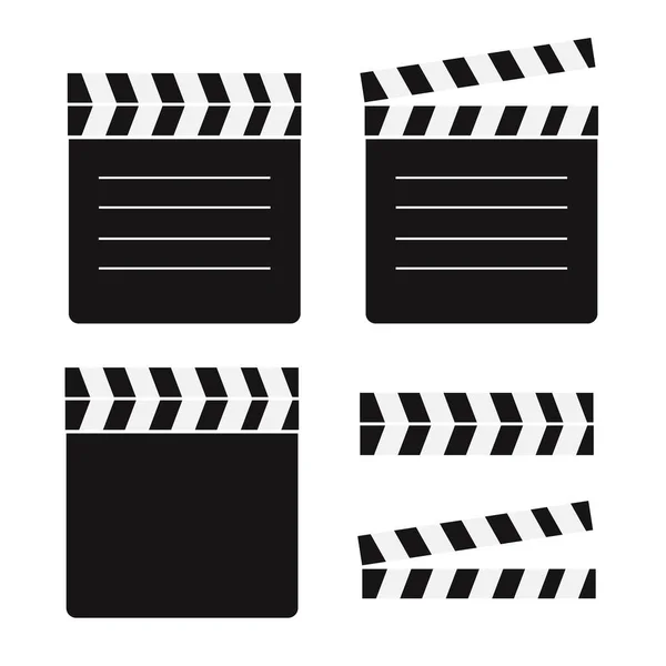 Movie Clapperboard Film Action Board Cinematography Vector Illustration — Stock Vector