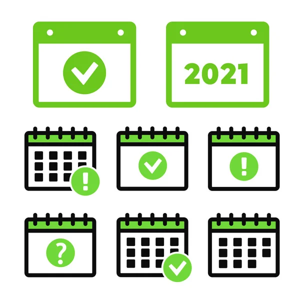 Icônes Calendrier Vectoriel Icône Événement Calendrier Signe Vectoriel Plan Vecteur — Image vectorielle