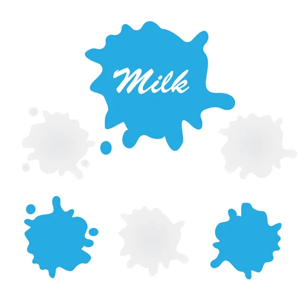 Leite Branco Iogurte Creme Fundo Leite Spot — Vetor de Stock