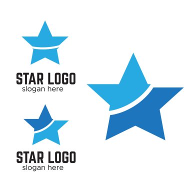 Yıldız vektör logosu. Yıldız iş vektörü logo şekli