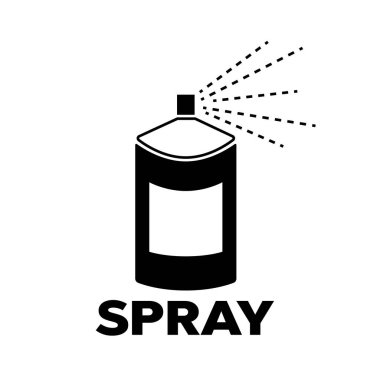 Sprey sprey şişe, grafiti vektör. Sprey sprey şişe