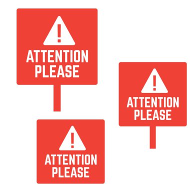 Dikkat lütfen. Uyarı duyuru, önemli reklam banner