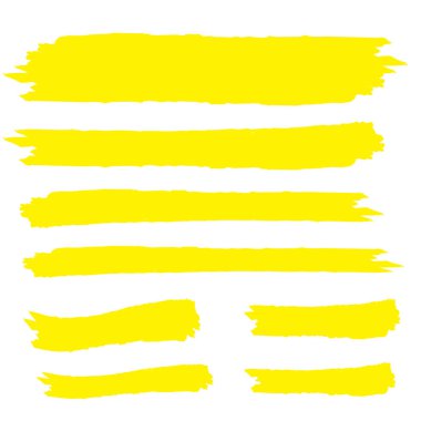 Sarı işaretli çizgiler. Vurgulama vektörü. İşaretleyici işaretleri