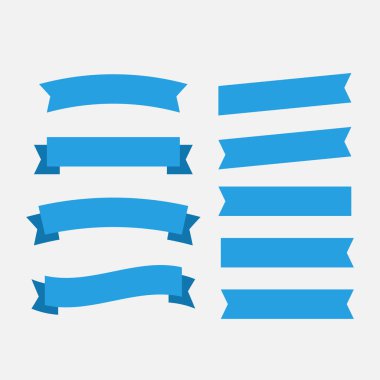 Düz vektör şeritleri izole edildi. Kurdeleler