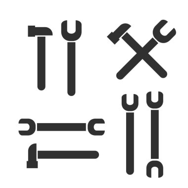 Teknoloji ve bakım hizmeti araçları vektör simgeleri